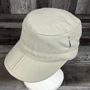 Sunday Afternoons Sun Guide Cap Tan Khaki Folding Brim Mesh Cadet Hat Medium
